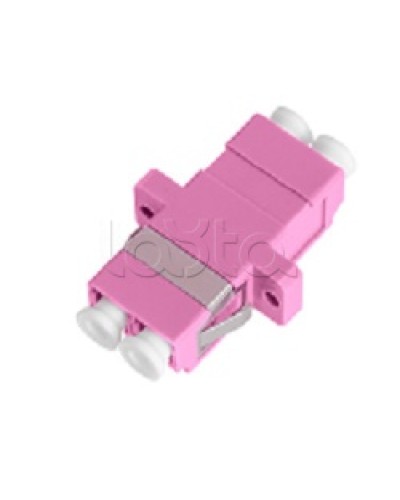 Адаптер NIKOMAX волоконно-оптический, соединительный, многомодовый, стандарта OM4, LC/UPC-LC/UPC, двойной, пластиковый, без шторки, с фланцами, маджента, уп-ка 2шт. NIKOMAX (NMF-OA2M4-FN-LCU-LCU-MG-2) в Красногорске Проходные адаптеры и розетки оптические 