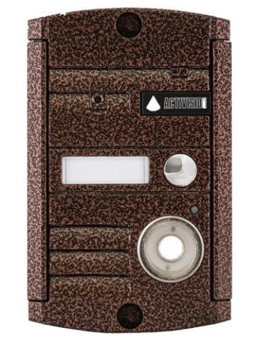 Видеопанель вызывная накладная цветная на 1 абонента Activision AVP-451 (PAL, медь) в Красногорске Вызывные видеопанели малоабонентные Pintop.ru