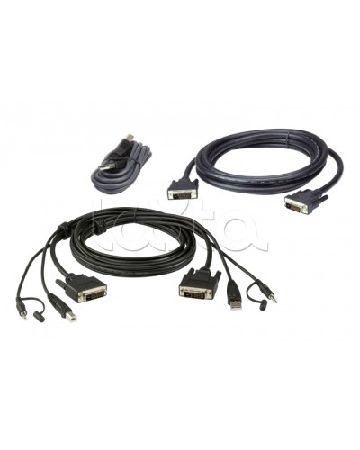 Комплект кабелей USB, DVI-D Dual Link, Dual Display для защищенного KVM-переключателя (1.8м) ATEN 2L-7D02UDX3 в Красногорске Видеоусилители, Модуляторы, Делители Pintop.ru