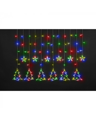 Гирлянда Navigator 95 126 NGF-D033-04 (бахрома звезды и елочки RGBY 2.5*1м IP20) в Красногорске Источники света(Лампы) Pintop.ru