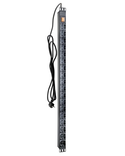 Блок распределения питания базовый вертикальный Eurolan (60A-62-01-18BL) в Красногорске Блоки розеток Pintop.ru