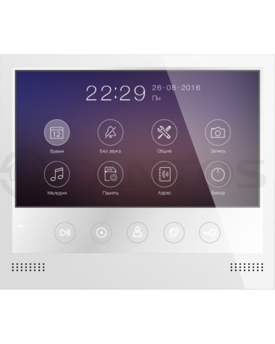 Монитор цветного видеодомофона формата AHD с сенсорными кнопками и возможностью записи фото или видео по вызову на microSD карту Tantos Selina HD M в Красногорске Абонентские видеоустройства Pintop.ru