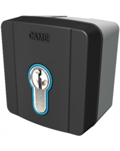 Ключ-выключатель накладной с цилиндром замка DIN и синей подсветкой Came 806SL-0050 в Красногорске Запчасти для шлагбаумов и автоматики Pintop.ru