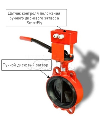 Датчик положения ручного дискового затвора Плазма-Т SmartFly в Красногорске Устройства контроля положения дисковых затворов Pintop.ru