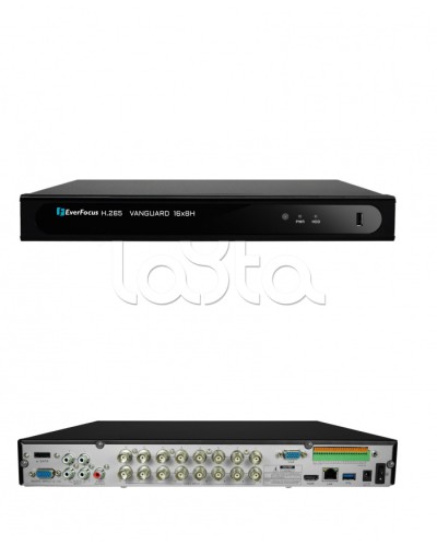 Видеорегистратор 16-канальный EverFocus VANGUARD II 16x8H в Красногорске Видеорегистраторы гибридные Pintop.ru