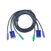 КВМ-кабель тонкий с интерфейсами PS/2, VGA (5м) ATEN 2L-5005P/C