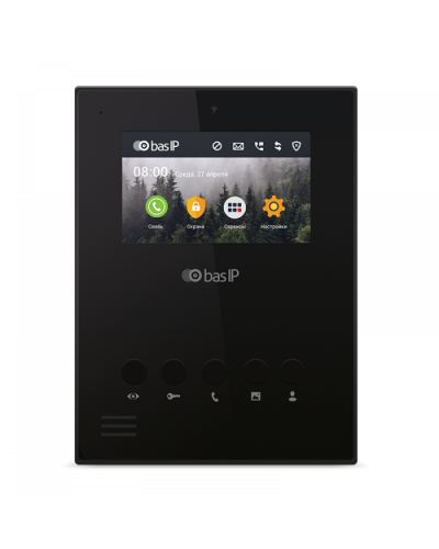 Видеодомофон BAS-IP AU-04LAF BLACK в Красногорске Абонентские IP устройства Pintop.ru