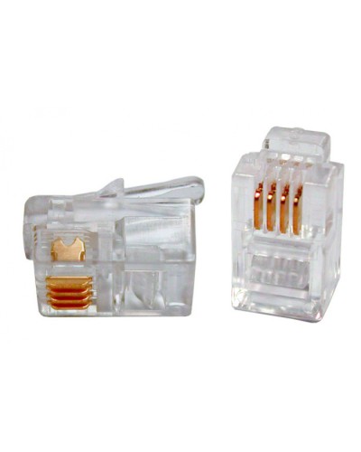 Коннектор телефонный для телефонных трубок Cabeus 4P4C в Красногорске Коннекторы и разъемы Pintop.ru