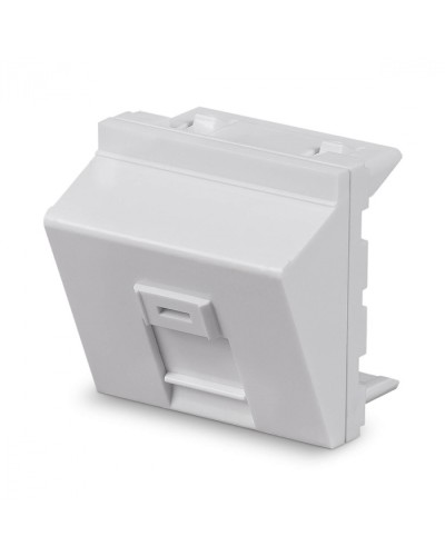 Вставка 45x45 (Mosaic) для 1 модуля формата Keystone Jack, угловая Cabeus (FP-A-45-1M) в Красногорске Модули Keystone Pintop.ru