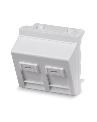 Вставка 45x45 (Mosaic) для 2 модулей формата Keystone Jack, угловая Cabeus (FP-A-45-2M) в Красногорске Модули Keystone Pintop.ru