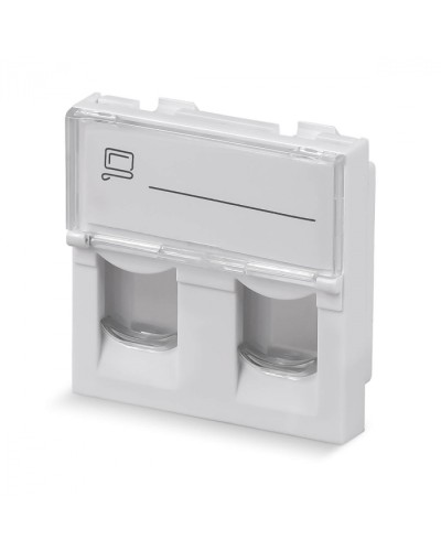 Вставка 45x45 (Mosaic) для 2 модулей формата Keystone Jack (арт.078610) Cabeus (FP-L-45-2M) в Красногорске Модули Keystone Pintop.ru