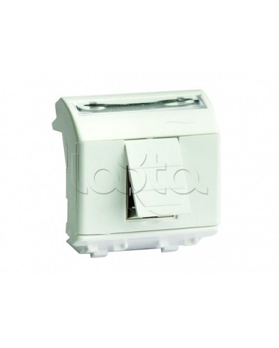 Ком.роз. RJ45 кат.5e экран., 8P8C, Brava, белая, 2мод DKC 76450B в Красногорске Аксессуары для стоек и шкафов Pintop.ru