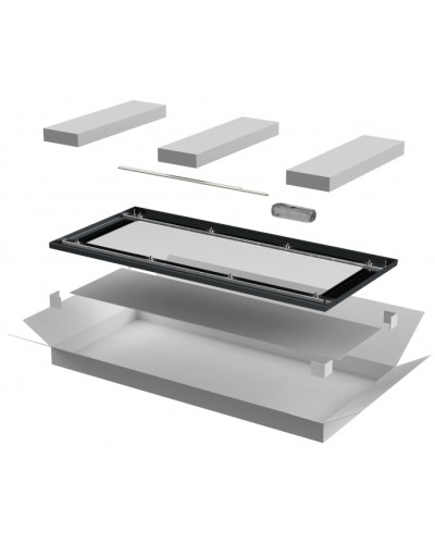 ITK LINEA E Дверь стеклянная 600мм шкафа 24U чер. (LE05-24U6X-DR) в Красногорске Аксессуары для стоек и шкафов Pintop.ru