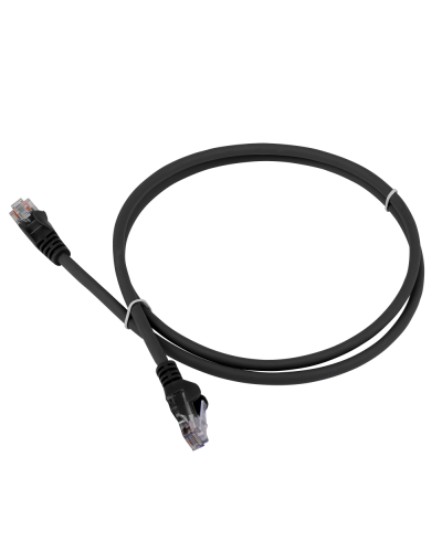 Патч-корд LANMASTER LSZH UTP кат.5e, 0.3 м, черный LANMASTER LAN-PC45/U5E-0.3-BK в Красногорске Патчкорды (медные) Pintop.ru