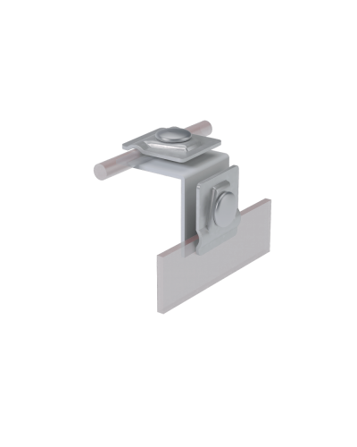 Фальцевый держатель H50 мм для прутка Ø 5-10 мм CU КМ-Профиль (FD-H50-D5-10 CU) в Красногорске Монтажные материалы Pintop.ru