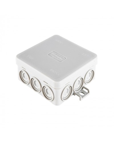 Коробка огн. E110, о/п 85х85х38мм, без галогена, 12 вых., IP55, 4P, серый Экопласт (43155HF-GR) в Красногорске Распределительные коробки Pintop.ru