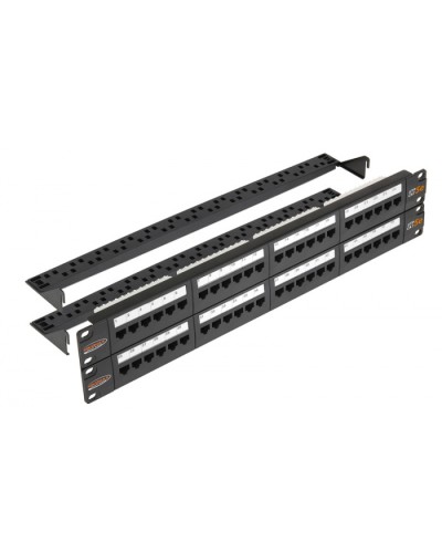 Патч-панель 19, 2U, 48xRJ45 NIKOMAX (NMC-RP48UD2-2U-BK) в Красногорске Патч панель Pintop.ru