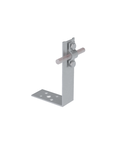 Угловой держатель болтовой для прутка Ø 5-10 мм H150 мм CU КМ-Профиль (UDB-H150-D5-10 CU) в Красногорске Монтажные материалы Pintop.ru