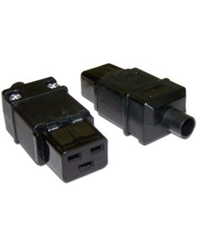Вилка Lanmaster LAN-IEC-320-C19 IEC 60320 C19 16A 250V black в Красногорске Коммутационные изделия Pintop.ru