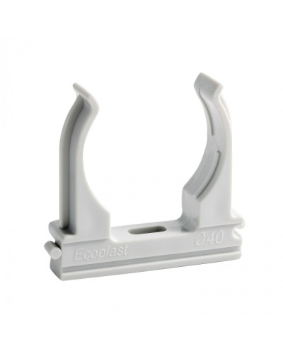CF40G Держатель (клипса), без галогена, для труб D40мм (10шт) Экопласт (41740-10HF) в Красногорске Держатели, клипсы, скобы Pintop.ru