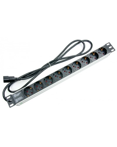 Блок на 9 розеток IEC 320 горизонтальный для 19 шкафов Cabeus PDU-9P-2IEC в Красногорске Блоки розеток Pintop.ru