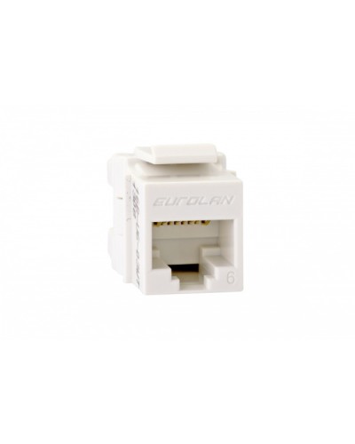 Вставка Keystone RJ45, кат. 6, неэкран. Eurolan (16B-U6-03WT) в Красногорске Коннекторы Pintop.ru