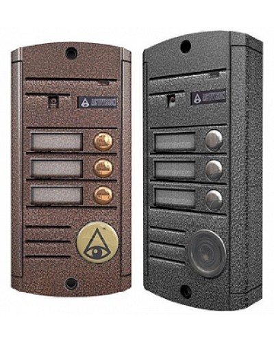 Видеопанель вызывная накладная на 3 абонента Activision AVP453 (PAL, медь) в Красногорске Вызывные видеопанели малоабонентные Pintop.ru