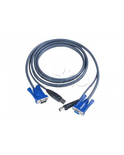 КВМ-кабель с интерфейсами USB, VGA (3м) ATEN 2L-5003U в Красногорске Видеоусилители, Модуляторы, Делители Pintop.ru