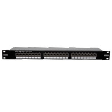 Патч-панель 19", 1U, 24 порта RJ45 Eurolan 27B-F5-24BL
