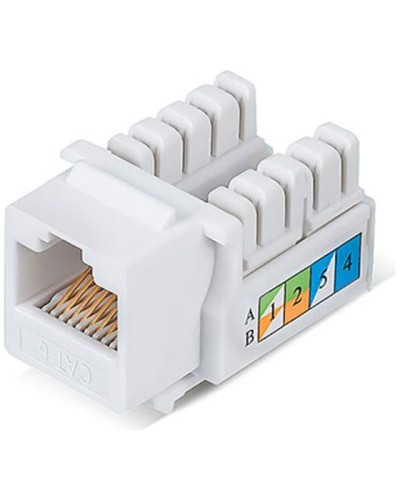 Модуль Keystone Jack RJ-45(8P8C), UTP неэкранированный, CAT 6, тип 90 градусов, белый REXANT PRO 02-0254 в Красногорске Модули Keystone Pintop.ru
