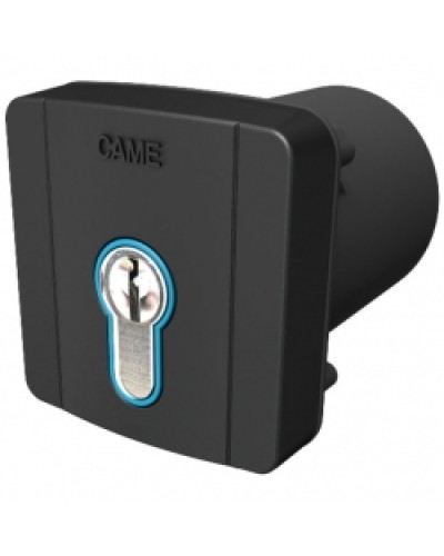 Ключ-выключатель встраиваемый с цилиндром замка DIN и синей подсветкой Came 806SL-0060 в Красногорске Запчасти для шлагбаумов и автоматики Pintop.ru