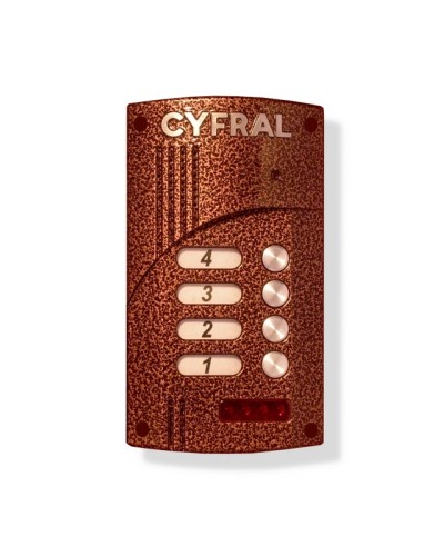 Блок вызова видеодомофона на 4 абонента со встроенным коммутатором Цифрал M-4.1M/VC в Красногорске Блоки вызова многоабонентные Pintop.ru